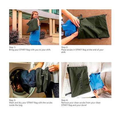 Bag Pro - Laundry Bags With Zips, Handles and Internal Mesh Bag for Travel, Yoga, Healthcare, Gym Kit, Laundry (XL, Forest Green)