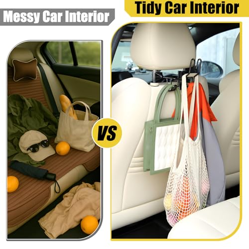 Hard Hat Holder for Truck Car Helmet Organizer, Triple Hooks, Black, 1 Pcs | Hard Hat Accessories, Car & Truck Cap, Jacket & Tool Bag Organizer, Safety Helmet Holder, Hook Rack, Work Gear Storage