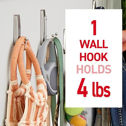 Command Large Bronze Double Hooks, 2 Hooks, 2 Strips | Damage-Free Wall Hooks with Adhesive Strips, No Tools Coat Hooks for Hanging Home Decor, Holds up to 4 lb