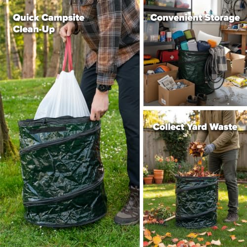 Coghlan's Pop-Up Lightweight Trash & Recycle Can – Collapsible Dual-Purpose Bin for Camping, RV, and Travel – Durable, Compact, and Easy to Store – 29.5 Gallon