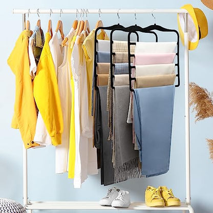 Closet Organizers and Storage,3 Pack Organization and Storage Pants-Hangers-Space-Saving,Velvet Hanger for Dorm Room for College Students Girls Boys Guys Hanging Jean Scarf