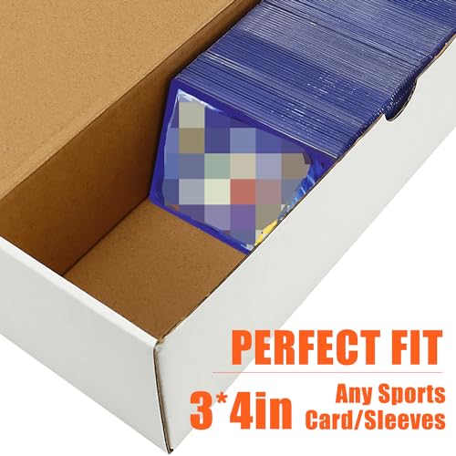 4-Pack • 3200-Count Trading/Gaming Card Box – Fits Toploaders & Sports Cards – Heavy-Duty Cardboard Organizer