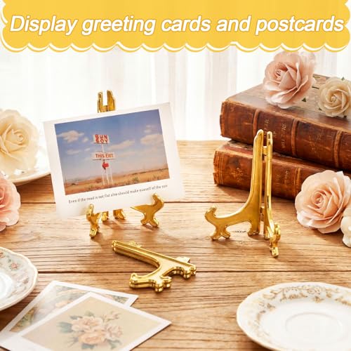 48 Pcs Mini Easel Stands 3 Inch Plastic Plate Stan... (Gold | Plastic)