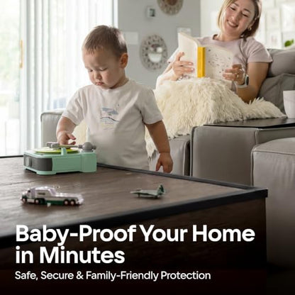 Furniture Edge Guards | 16ft Protective Protective Foam Cushion | Baby Child Proofing Set NonToxic and Safe for Table, Fireplace, Countertop | Black