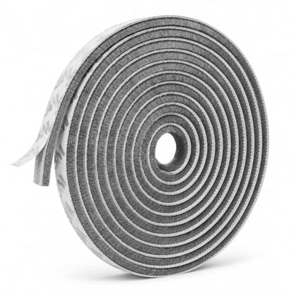 Brush Weather Stripping, Self-Adhesive Pile Door Seal Strip for Sliding Doors and Windows, Felt Weatherstrip Draft Stopper, Soundproof Dustproof Window Gap Seal, Gray, 40FT