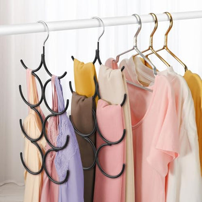 DOIOWN Tank Top Hanger,2 Pack Space Saving Hangers Bra Camisole Hanger,Small Closet Organizers and Storage for Dorm & Apartment Holds Camisoles,Bras,Scarfs,Ties,Belts