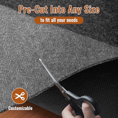 Felt Rug Pad, 2 x 3 Ft Rubber Non-Slip Rug Pad Gripper, Keep Rugs Secure and in Place, Extra Strong Under Carpet Mat Cushion - for All Floors