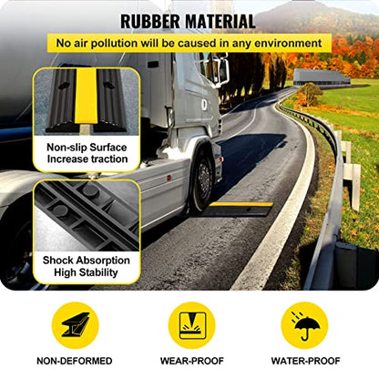 Happybuy 4 Pack of 1-Channel Rubber Cable Protector Ramps Heavy Duty 18000Lbs Load Capacity Cable Wire Cord Cover Ramp Speed Bump Driveway Hose Cable Ramp Protective Cover | Heavy Duty, 18000Lbs Load Capacity, Speed Bump Driveway, Hose Cable Ramp