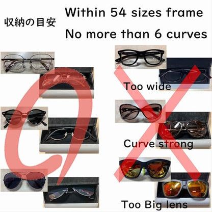 メイガン(Meigan) Double Glasses Case Aluminum Hard Shell For Men, Women | For Reading glasses and sunglasses etc.