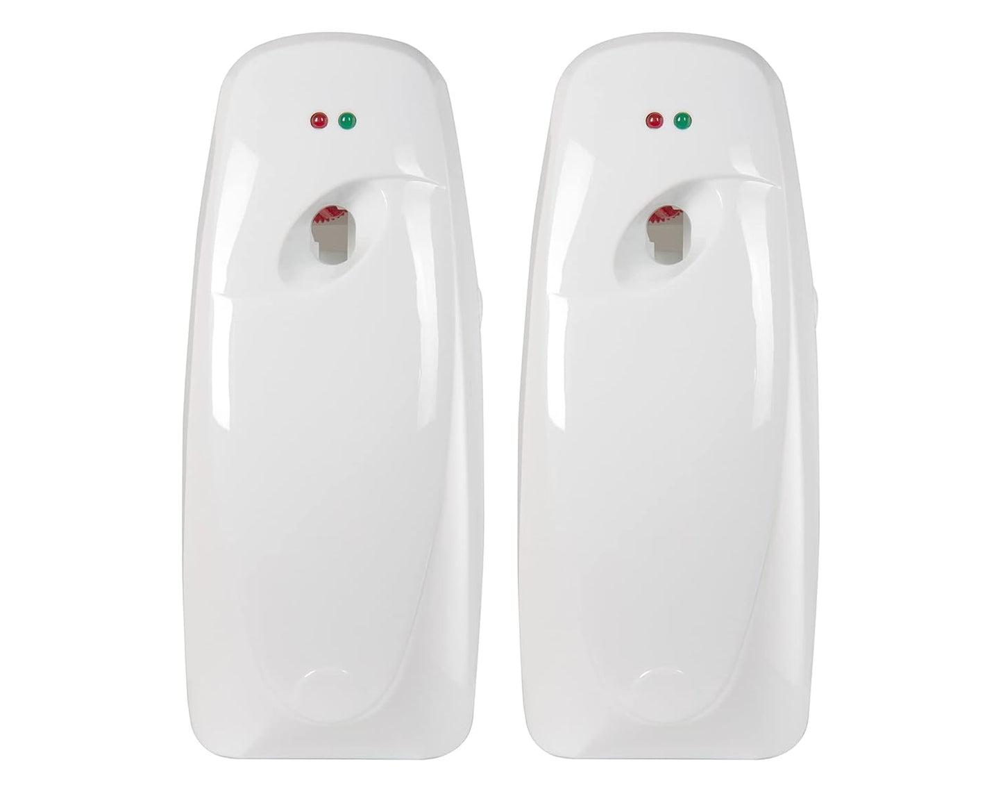 Automatic Air Freshener Spray Dispenser (2-Pack) Wall Mounted or Free Standing, Commercial and Home Use, Multiple Time Scent/Mist Release Settings for Room/Restroom Sprayer (White)