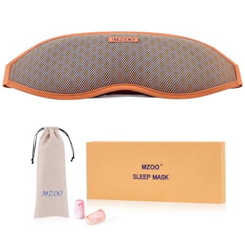 MZOO Pro Breathable Sleep Mask - Complete Blackout Sleeping Eye Mask for Side Sleeper, 3D Zero Pressure & Eyelash Friendly Night Blindfold Eye Covers, Travel Essentials & Birthday Gifts for Women Men