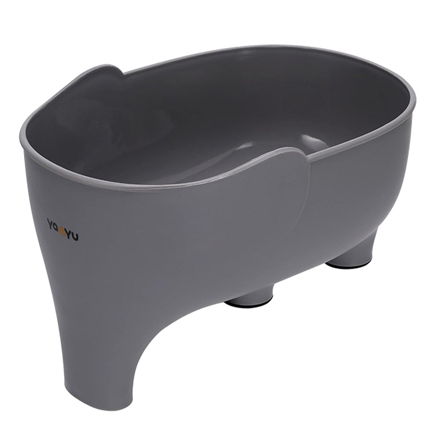 Vegetables Washing Basket Elephant Drainage Basket Fruit Basket for Draining Pasta Noodles Kitchen Gray PP Material 22x14x10cm