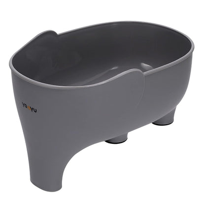 Vegetables Washing Basket Elephant Drainage Basket Fruit Basket for Draining Pasta Noodles Kitchen Gray PP Material 22x14x10cm