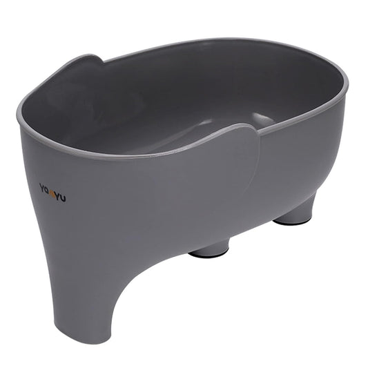 Vegetables Washing Basket Elephant Drainage Basket Fruit Basket for Draining Pasta Noodles Kitchen Gray PP Material 22x14x10cm