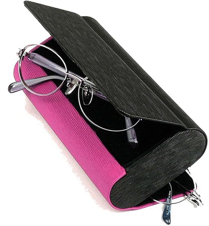 メイガン(Meigan) Double Glasses Case Aluminum Hard Shell For Men, Women | For Reading glasses and sunglasses etc.