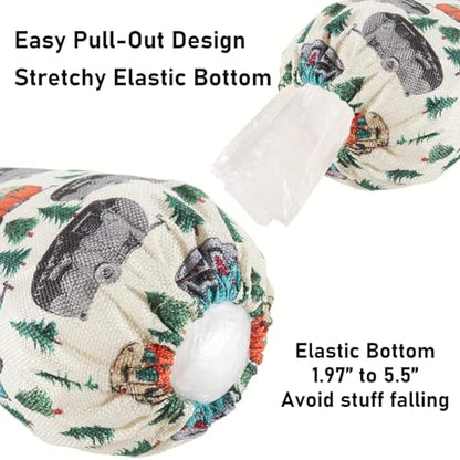 2Pcs Camping RV Essentials Plastic Bag Holder, Reusable Hanging Grocery Bags Holder for Camper RV Accessories, Portable Trash Bags Organizer for Camper Must Haves, Picnics, Beach, Hiking