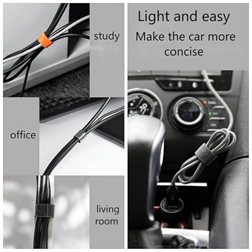 54 Yards x 1/2 Inch Reusable Cable Ties - BSELEYY Adjustable Cord Straps Cable Management Tape Cord Organization Straps Hook Loop Tape Cord Wrap for Home,Office, Wire Bundling (27Yd x 2 Rolls)