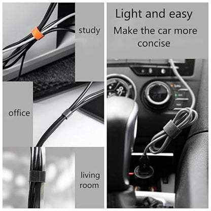 54 Yards x 1/2 Inch Reusable Cable Ties - BSELEYY Adjustable Cord Straps Cable Management Tape Cord Organization Straps Hook Loop Tape Cord Wrap for Home,Office, Wire Bundling (27Yd x 2 Rolls)