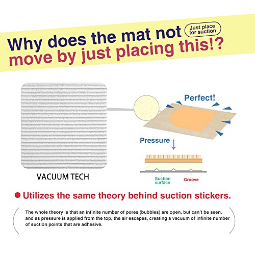 Home Techpro Rug Pads Grippers, 8 PCS Non Slip Washable Grippers, “Vacuum TECH” - New Materials to Anti Curling Rug Pad : Keep Your Rug in Place & Make Corner Flat and Easily Peel Off