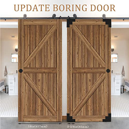 Black Metal Corner Protector 3.3 * 3.3 * 1 in Decorative Wood Funiture 4pcs Barn Sliding Door Corner Guards Metal Table Corner Antirust Zinc Alloy Edge Cover Bracket with Screw