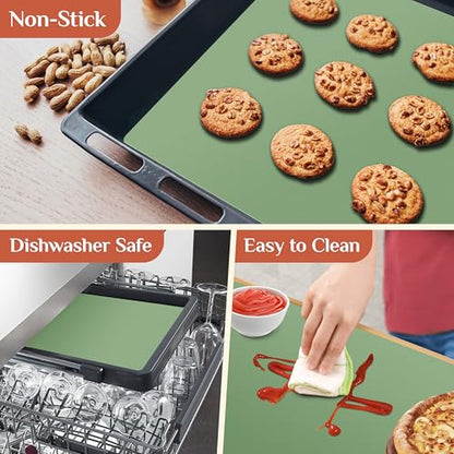 GTJ Silicone Baking Mat Roll, Reusable Baking Sheet Liners, 12 in x 6 ft | Free Cut to Size, Food-Grade, Non-Stick, Non-Slip, For Dough, Pastry, Air Fryer, Freeze Dryer, Oven Pan, Kitchen Counter