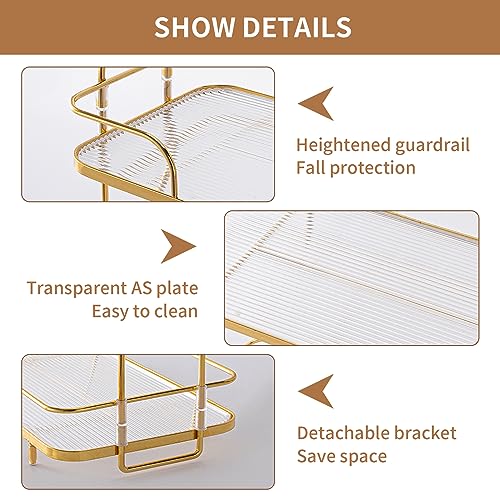 2 Tier Corner Bathroom Counter Organizer, Cosmetic Skincare Organizer, Bathroom Countertop Perfume Tray Vanity Organizer, Kitchen Spice Corner Storage Shelf | Cosmetic Skincare Organizer