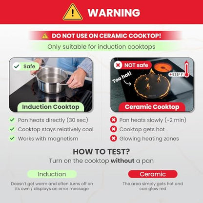 Induction Cooktop Protector Silicone Mat Hob Cover 5 Pieces | Kitchen essentials: silicone mats protect induction cooktops from scratches, spills & heat damage.
