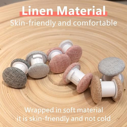 Linen Duvet Clips Double Sided Fasteners Comforter,6 Pack, Light Brown