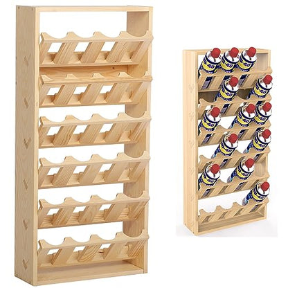 MYOYAY 6-Tier 24 Holes Spray Paint Can Rack, Wall Mount Storage Holder | Spray Bottle Organizer for Garage, Workshop & Craft Room, Space-Saving Paint Can Storage Rack with Easy Access Display