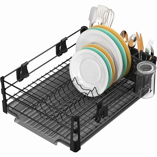 Dish Drying Rack, Black (Black | Metal)