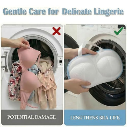 6 Pack Large Bra Washing Bags for Laundry, Bra Protector, Fits A-DDD Cups | Lingerie Bag for Washing Delicates Brassiere, Concealed Zipper, Women’s Bra Washer Protector for Home and Travel Use
