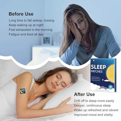 120 Count Sleep Patches for Adults Extra Strength, Natural Deep Sleep Patche with Melatonin & Valerian, Long-Lasting Night Comfort, Relax & Wake Up Refreshed, Easy to Use for Men and Women, 2 Pack DD
