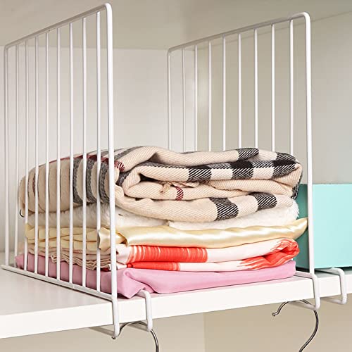 Shelf Dividers, 8 Pack Closet Organizers and Stora... (White | Metal, Wood)