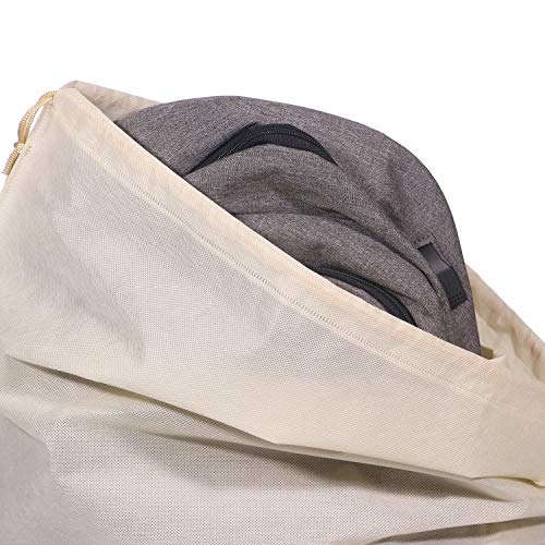 DIOMMELL 10 Pack Jumbo Dustproof Drawstring Bags Dust Covers Large Non-Woven Fabric Cloth Storage Pouch String Bag for Handbags Purses, Beige