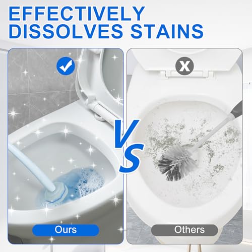Disposable Toilet Brush and Holder Set, with 30 PCS Brush Head for Clorox. | Compatible with Clorox Toilet Cleaning System ,Upgrade Fiber