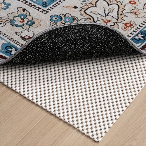 Non Slip Rug Pad Gripper for Hardwood Floors, 9x12 FT Anti Slide Rug Underlay, Eco Safe Odor Free, Cushioned Floor Protector, Cut-to-Size Multi-Purpose Pad
