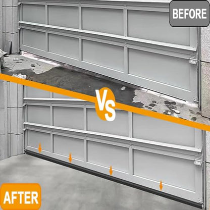 Universal Garage Door Threshold Seals Bottom Rubber Replacement, weatherproofing Garage Door Weather Stripping with Nails (10ft)
