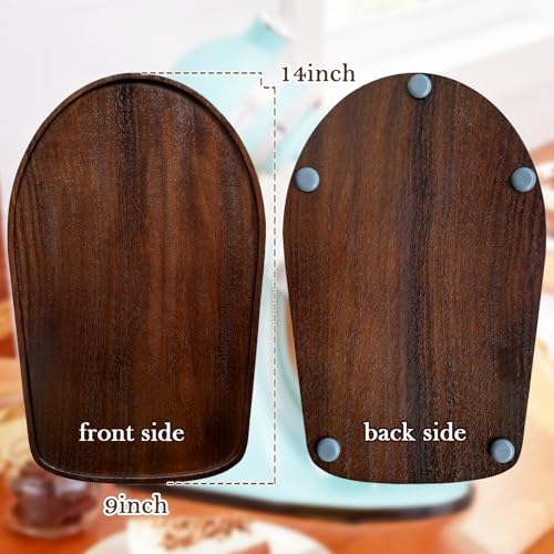 Natural Walnut Wood Mixer Slider Mat for KitchenAid 4.5-5 qt Stand Mixer Sliding Tray for Countertop Protection