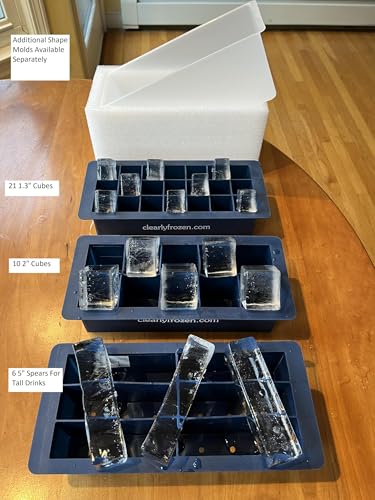 ClearlyFrozen® Best (4.6 Stars) & Top Capacity (10 2” Cubes) Clear Ice Tray