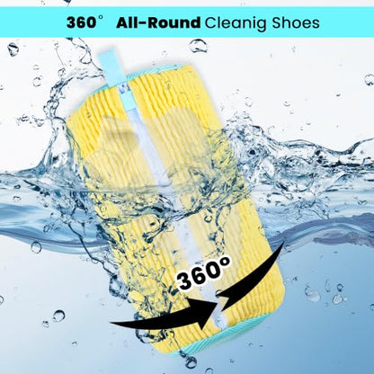 Shoe Washing Machine Bag, 4 Pcs Shoe Laundry Bag for Sneacker | With 4 Boot Stretcher (L 6-12.5 & S 5-10.5), Reusable,Durable Zipper,360°Deep Cleaning, Fit Most Shoes Types