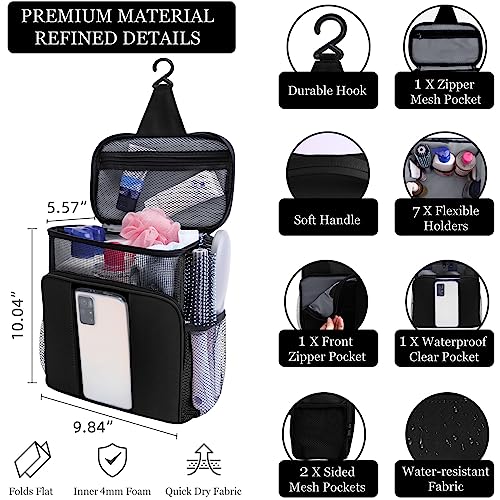 Dorm Room Essentials for College Students Girls Boys Guys, Shower Caddy | Travel Essentials Hanging Toiletry Bags for Traveling Women Men,Mesh Shower Caddies Portable for Camping,Gifts for Christmas