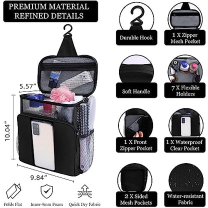 Dorm Room Essentials for College Students Girls Boys Guys, Shower Caddy | Travel Essentials Hanging Toiletry Bags for Traveling Women Men,Mesh Shower Caddies Portable for Camping,Gifts for Christmas