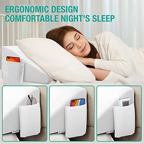 Vekkia Queen Size Bed Wedge Pillow for Headboard Gap,0-6" Gap Filler