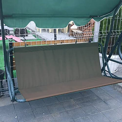 Swing Seat Cover - 600D Thickened Oxford Waterproof Chair Bench Replacement Outdoor Cushion for 2/3 Seat Patio Garden Swing Chair (Coffee, L - 54.3x19.7x19.7in)