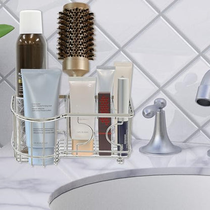 Simple Houseware Multi-Functional 6 Slots Toothbrush Holder, Chrome