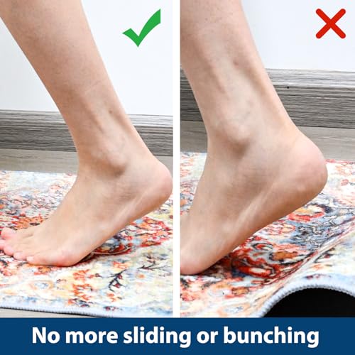 Non Slip Rug Pads for Hardwood Floors, 8x10 Rug Pad Gripper for Area Rugs, Under Carpet Anti Skid Mat, Black, Keep Your Rugs Safe and in Place
