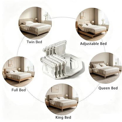 Bed Sheet Holders for Corners, Stop Sheets from Slipping Off All Night, Anti-Slip Pad for Delicate Sheets, Easy One-Time Installation, Durable Gripper Clips for Twin to King Size Mattresses(Set of 4)