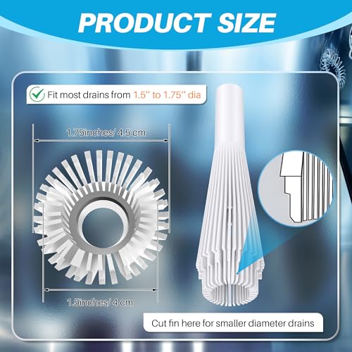 Feekoon 2 Pack Lint Trap for Washer and Utility Sink Drains, Hair Catcher | Fits 1.5 to 1.75 Inch Drains, Nylon Mesh, T Shape Rubber Plug, For Laundry Rooms and Utility Sinks, Removable for Cleaning