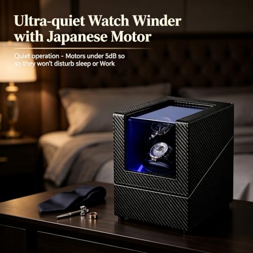 3 Watch Winder Box for Automatic Watch,Ultra Quiet,4 Rotation Modes