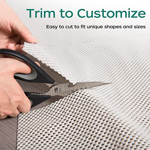 BAGAIL Non-Slip Rug Pad Gripper 8x10 ft for Area Rugs and Hardwood Floors | Extra Thick 0.1" for Better Grip and Cushion, Trimmable with 18 Sizes, Keeps Rugs in Place, Kid & Pet Safe, Easy Vacuuming